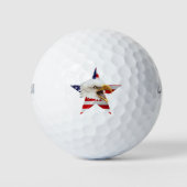 Rampant Eagle, die amerikanische Flagge, Patriotik Golfball (Vorderseite)