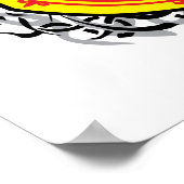 Rampant Lion Tribal Poster (Ecke)