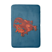 Rampant Little Welsh Baby Red Dragon Cartoon Badematte (Vorderseite Vertikal)