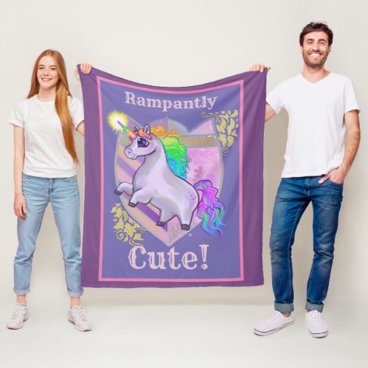 Rampant Niedlich Unicorn Fleecedecke (Beispiel)