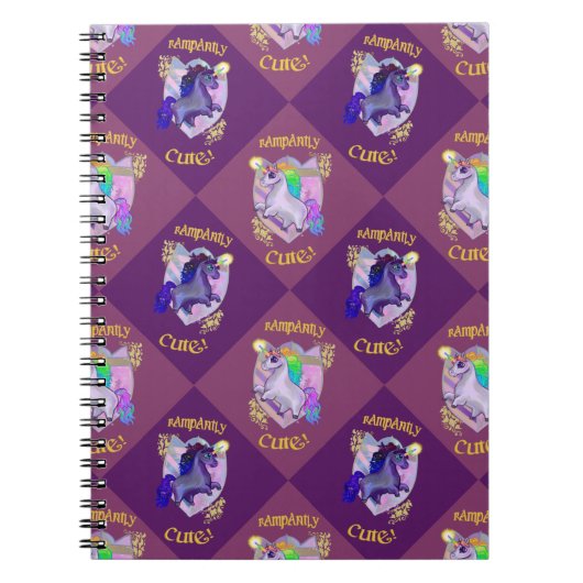 Rampant Niedlich Unicorn Notizblock (Vorderseite)