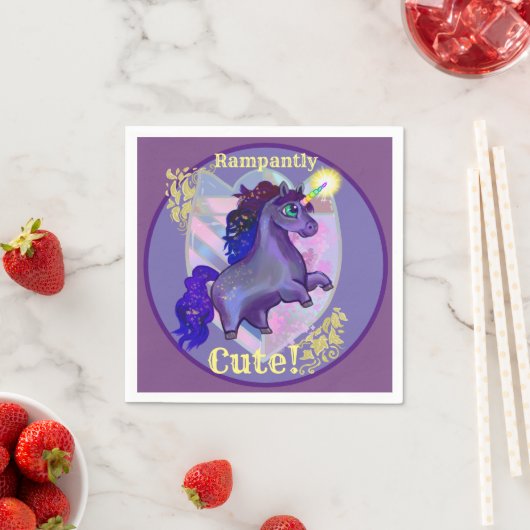 Rampant Niedlich Unicorn Serviette (Beispiel)