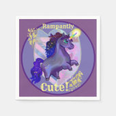 Rampant Niedlich Unicorn Serviette (Vorderseite)