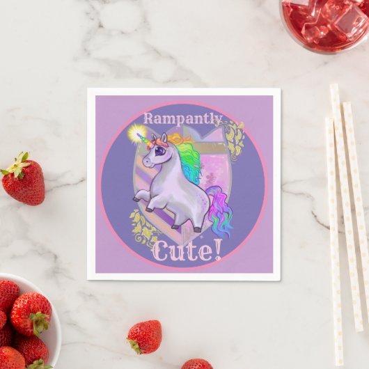 Rampant Niedlich Unicorn Serviette (Beispiel)