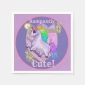 Rampant Niedlich Unicorn Serviette (Vorderseite)