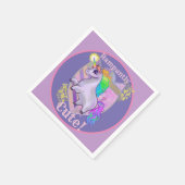Rampant Niedlich Unicorn Serviette (Ecke)