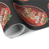 Rampant Rudolph Ehemann glänzende Packpapier rot (Rolleneckpunkt)