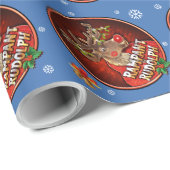 Rampant Rudolph glänzend verpackt Papier in der Mi Geschenkpapier (Rolleneckpunkt)