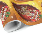 Rampant Rudolph glänzende Packpapiergolden Geschenkpapier (Rolleneckpunkt)