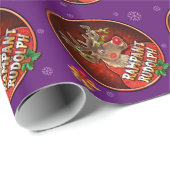 Rampant Rudolph glänzendes Verpackungspapier lila Geschenkpapier (Rolleneckpunkt)