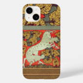 RAMPANTE WEISSE PFERDE, BÄUME IM Jugendstil Case-Mate iPhone Hülle (Rückseite)