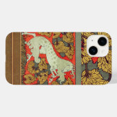 RAMPANTE WEISSE PFERDE, BÄUME IM Jugendstil Case-Mate iPhone Hülle (Rückseite (Horizontal))