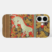 RAMPANTE WEISSE PFERDE, BÄUME IM Jugendstil Case-Mate iPhone Hülle (Rückseite (Horizontal))