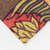 RAMPANTE WEISSE PFERDE, BÄUME IM Jugendstil Fleecedecke (Ecke)