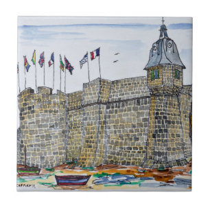 Ramparts & Gate of Concarneau  Bretagne, Frankreic Fliese