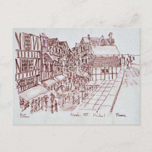 Ramparts, Mont Saint-Michel | Normandie, Frankreic Postkarte (Vorderseite)