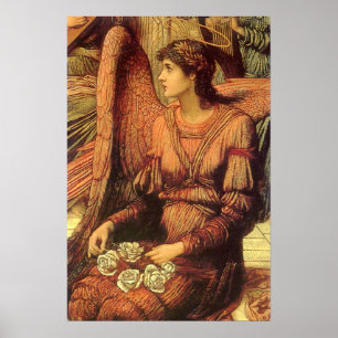 Ramparts of God's House, Angel by John Strudwick Poster