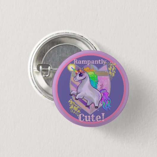 Ramper Niedlicher Einhornknopf Button (Vorne & Hinten)