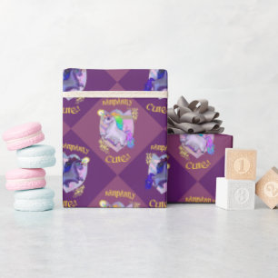 Rampierbar Niedliches Einhornwaschpapier Geschenkpapier