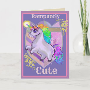Rampig Niedliche Einhorn Valentine Card Karte