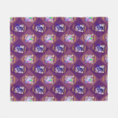 Rampig Niedliches Einhorn Renaissance Fleece Blank (Vorderseite (Horizontal))