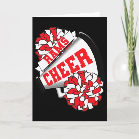 Rams Cheer Ck Zur Schule Cheerleading-Geist R  Karte (Vorderseite)