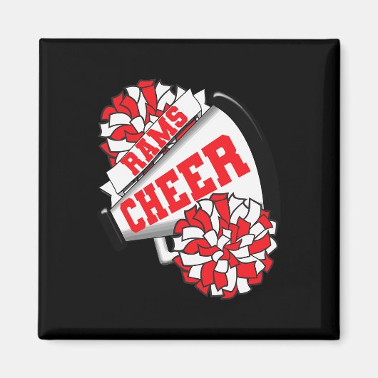 Rams Cheer Ck Zur Schule Cheerleading-Geist R  Magnet (Vorne)
