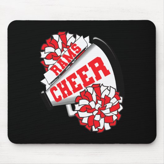 Rams Cheer Ck Zur Schule Cheerleading-Geist R  Mousepad (Vorne)