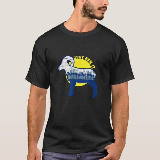 Ram's Funny Rams Landschaftlich T-Shirt (Vorderseite)