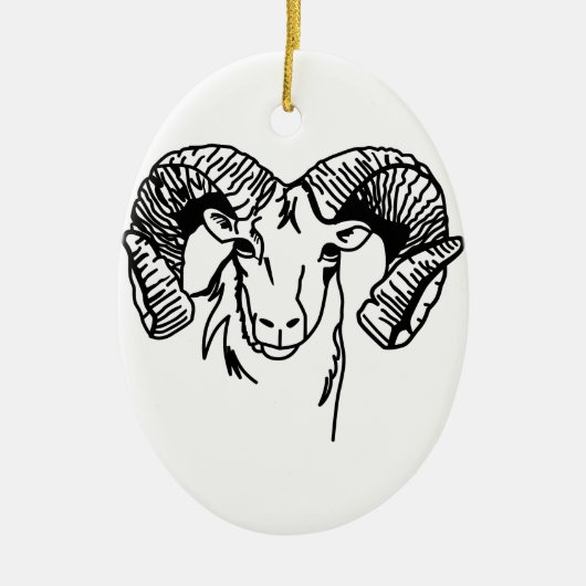 RAMs Keramik Ornament (Vorne)