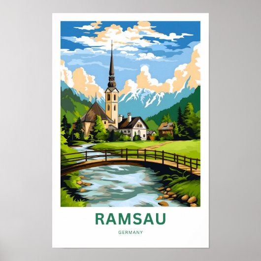 Ramsau Deutschland Travel Print Poster (Vorne)
