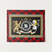 Ramsay Clan Abzeichen & Tartan Personalisiert Wandteppich (Vorderseite (Horizontal))
