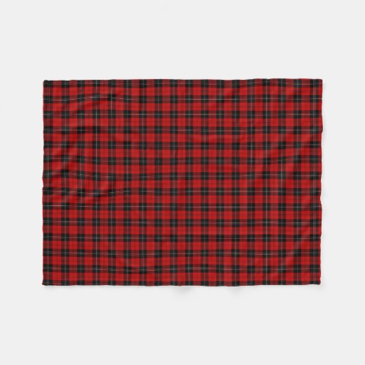 Ramsay Clan Black und Red Tartan Fleecedecke (Vorderseite (Horizontal))