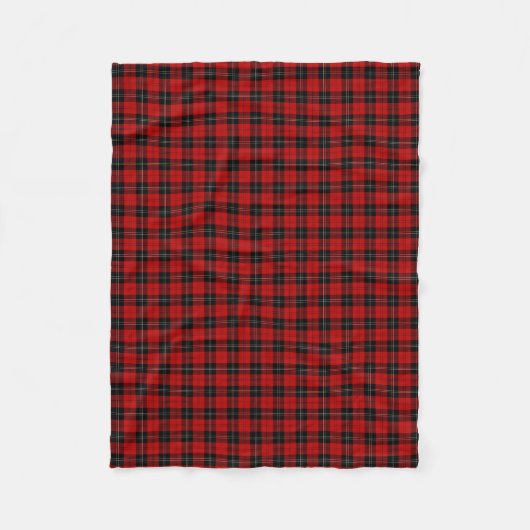 Ramsay Clan Black und Red Tartan Fleecedecke (Vorderseite)