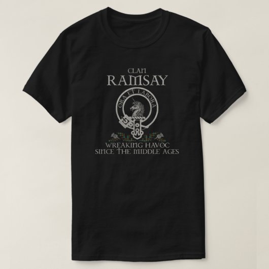 Ramsay Clan Wappen Schottischer Nachname Tartan Th T-Shirt (Design vorne)