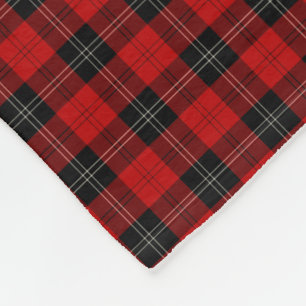 Ramsay Clanschwarzer und roter Tartan Fleecedecke