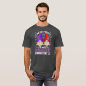 Ramsay Hunt Syndrome Awareness Gnome Wear Lila T-Shirt (Vorne ganz)