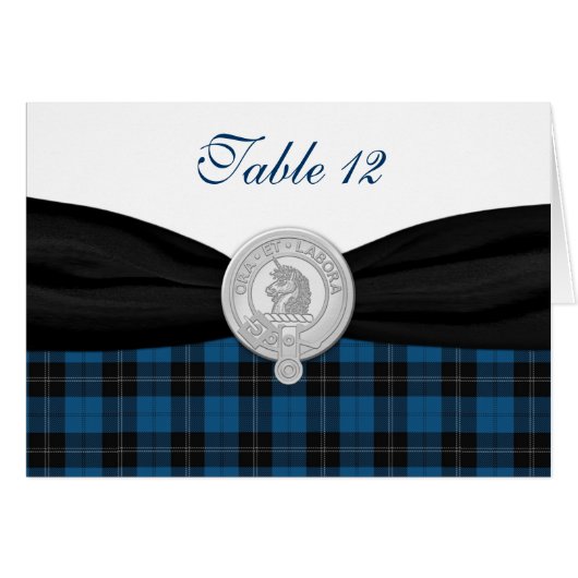 Ramsay Hunting Tartan Besondere Anlass Table Card (Vorderseite (Horizontal))