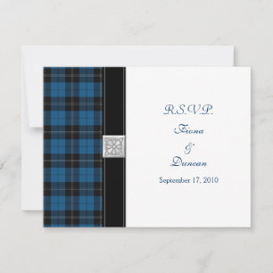 Ramsay Hunting Tartan Celtic Wedding Response Card RSVP Karte