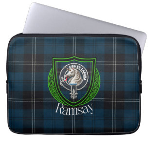 Ramsay schottischer Clan Tartan und Wappen Laptopschutzhülle