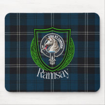 Ramsay schottischer Clan-Tartan und -Wappen
