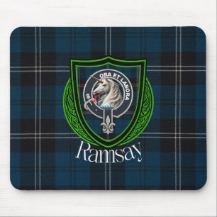Ramsay schottischer Clan-Tartan und -Wappen  Mousepad