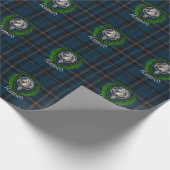 Ramsay-Schottischer-Clan-Tartan & Wappen Geschenkpapier (Ecke)