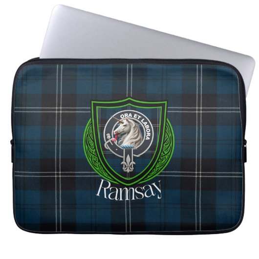 Ramsay Scottish Clan Tartan and Crest  Laptopschutzhülle (Vorderseite)