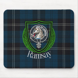 Ramsay Scottish Clan Tartan and Crest Mousepad