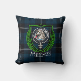 Ramsay Scottish Clan Tartan & Crest Kissen