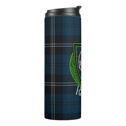 Ramsay Scottish Clan Tartan & Crest Thermosbecher (Nach links gedreht)
