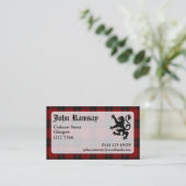 Ramsay Tartan Business Card Visitenkarte (Stehend Vorderseite)