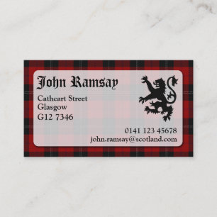 Ramsay Tartan Business Card Visitenkarte