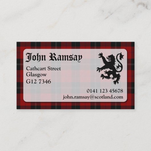 Ramsay Tartan Business Card Visitenkarte (Vorderseite)